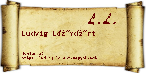 Ludvig Lóránt névjegykártya