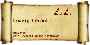 Ludvig Lóránt névjegykártya