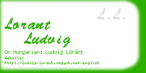 lorant ludvig business card
