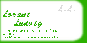 lorant ludvig business card
